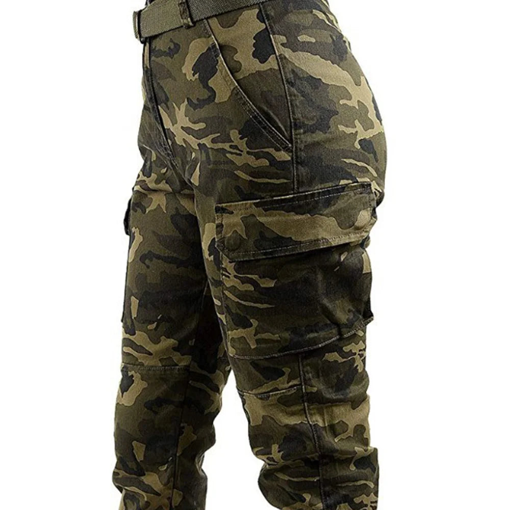 Pantalones Cargo de talla grande 3xl para mujer, pantalones informales ajustados de cintura alta para correr y caminar, transpirables, primavera