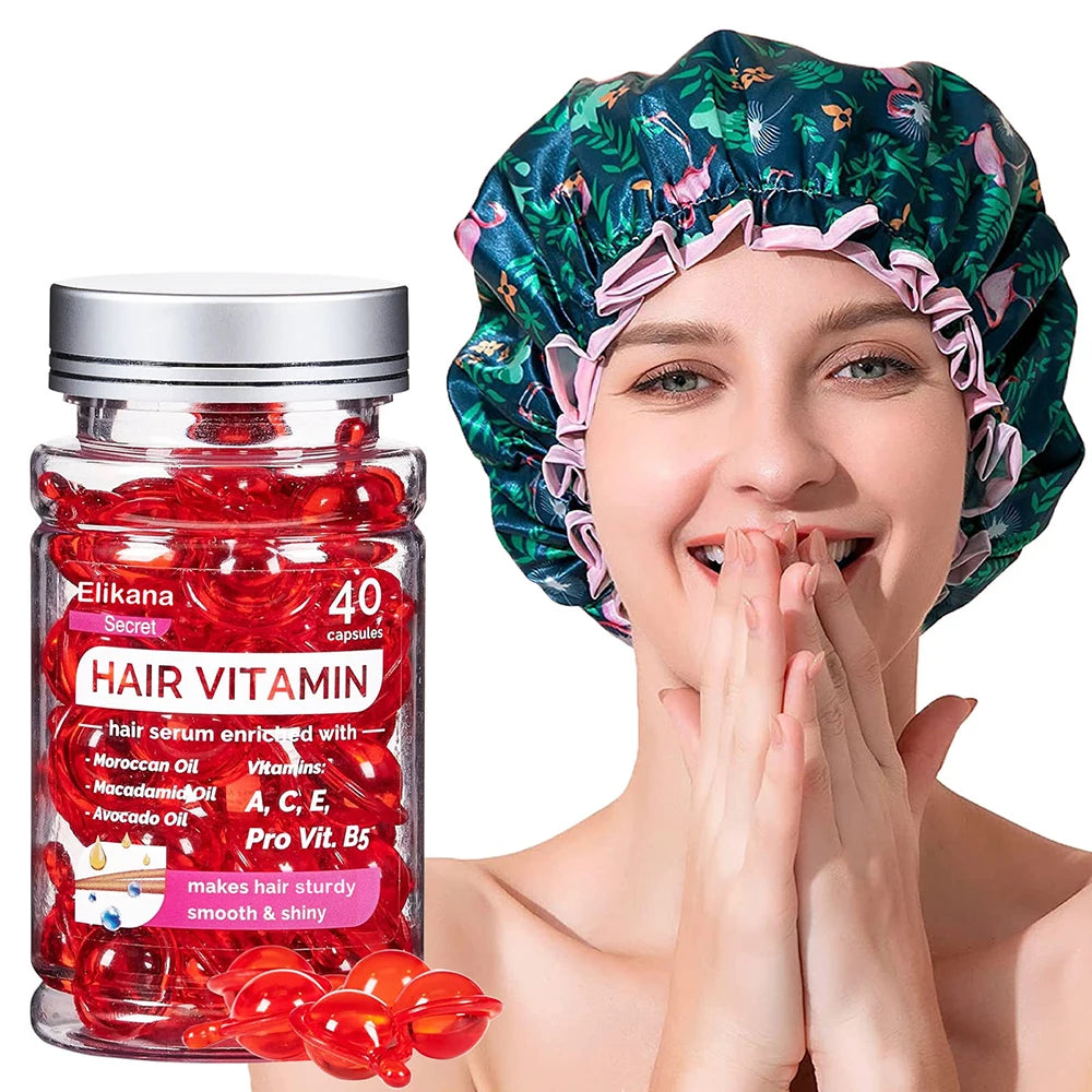 Aceite de nuez para el cuidado del cabello, aceite esencial, cápsula acondicionadora para el cabello marroquí, mejora la reparación del cabello seco y rizado, esencia sin lavado suave y brillante