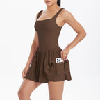 Mono Deportivo de Yoga Mujer | Ticotrendy Ropa Casual Fit Cuello Oblicuo sin Mangas