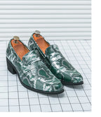 Zapatos Oxford Hombre Ticotrendy Piel Dividida Estampado Animal Sin Cordones | Elegantes