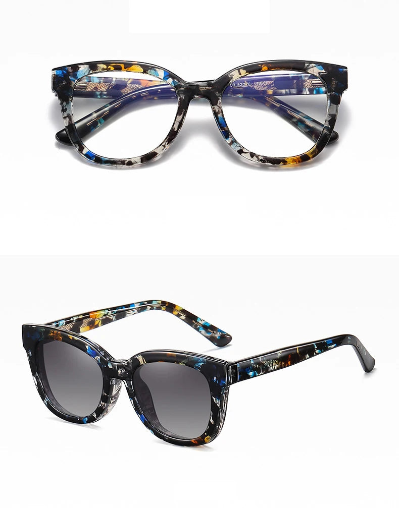 Gafas Ópticas Polarizadas 2 en 1 Clip Magnético | TR90 Titanio Miopía Graduadas Negocios
