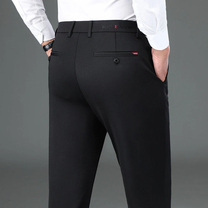 Pantalones de Negocio para Hombre | Corte Recto Elástico | Calidad Premium | Ticotrendy