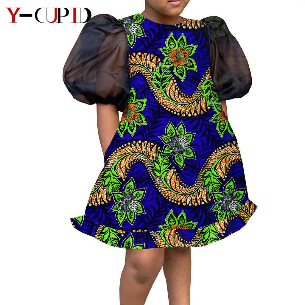 Vestido Ankara Hasta la Rodilla Niño | Bazin Riche | Tallas S-XXL | Tico Trendy