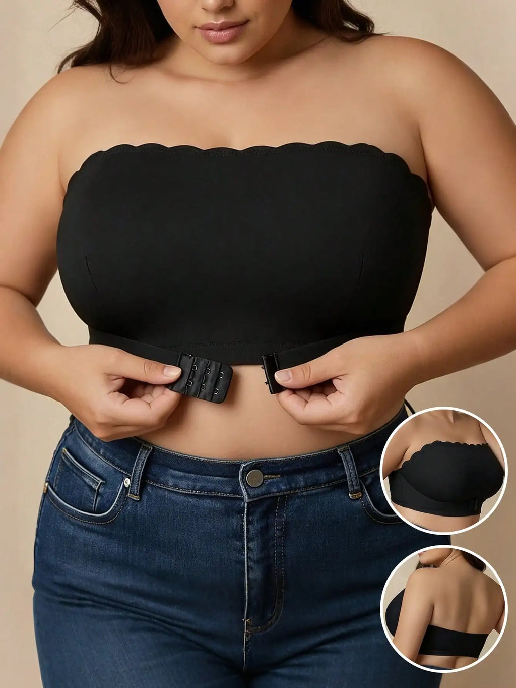 Sujetador Minimizador Sin Tirantes Copa Completa | Tico Trendy
