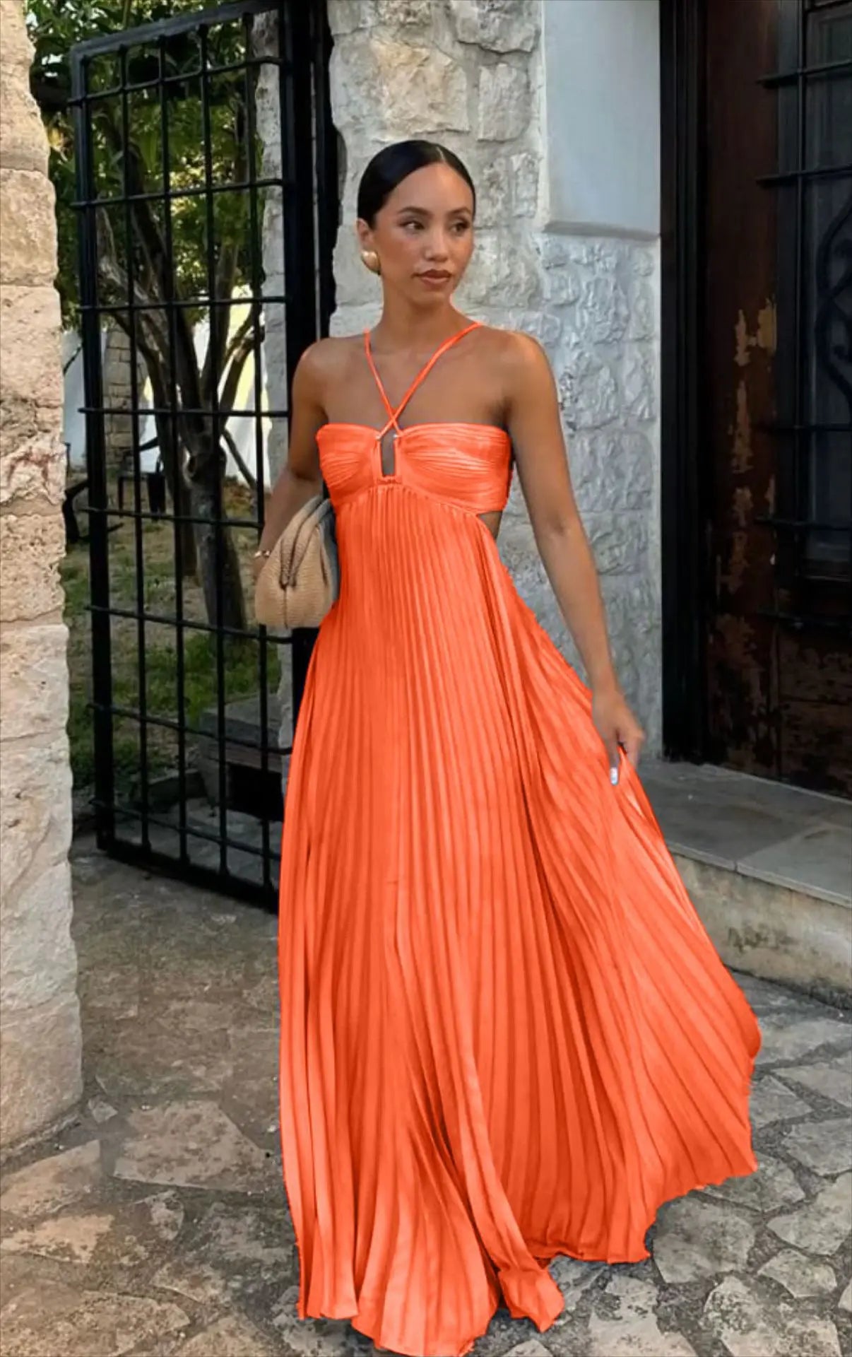Vestido de Batas Plisado 2025 para Vacaciones | Estilo Versátil