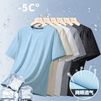 Camiseta Ticotrendy Hombre Manga Corta Cuello Redondo Casual | Transpirable Ligera