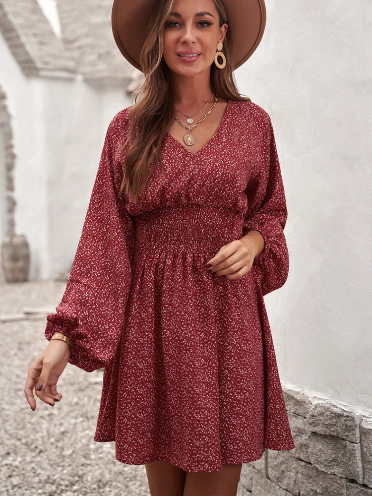 Vestidos Cortos Elegantes para Mujer | Negro y Estampados | Manga Larga