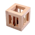 Jaula Cerradura Luban Triangular Madera | Rompecabezas 3D Desafio | Juego IQ Ingenio
