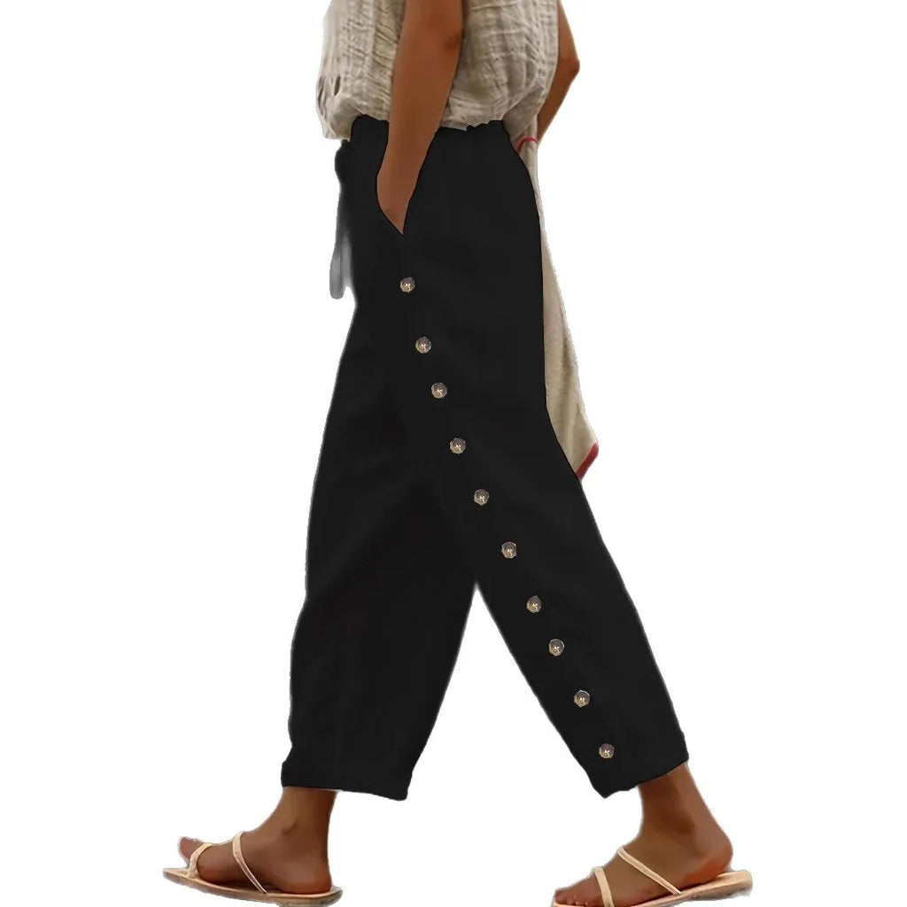 Pantalón Casual Nueve Puntos | Cintura Elástica | Suelto | Versátil P/V 2025