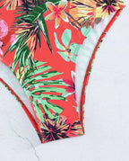 Bikini Tropical con Estampado de Malla | Contraste | Playa y Verano