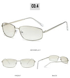 Gafas de Sol Y2K para Mujer Estilo Vintage Punk con Marco Metálico