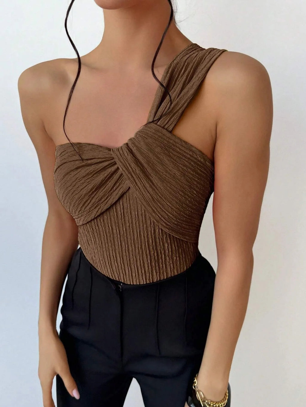Traje de Baño Enterizo Un Hombro | Plisado Elegante y Sexy