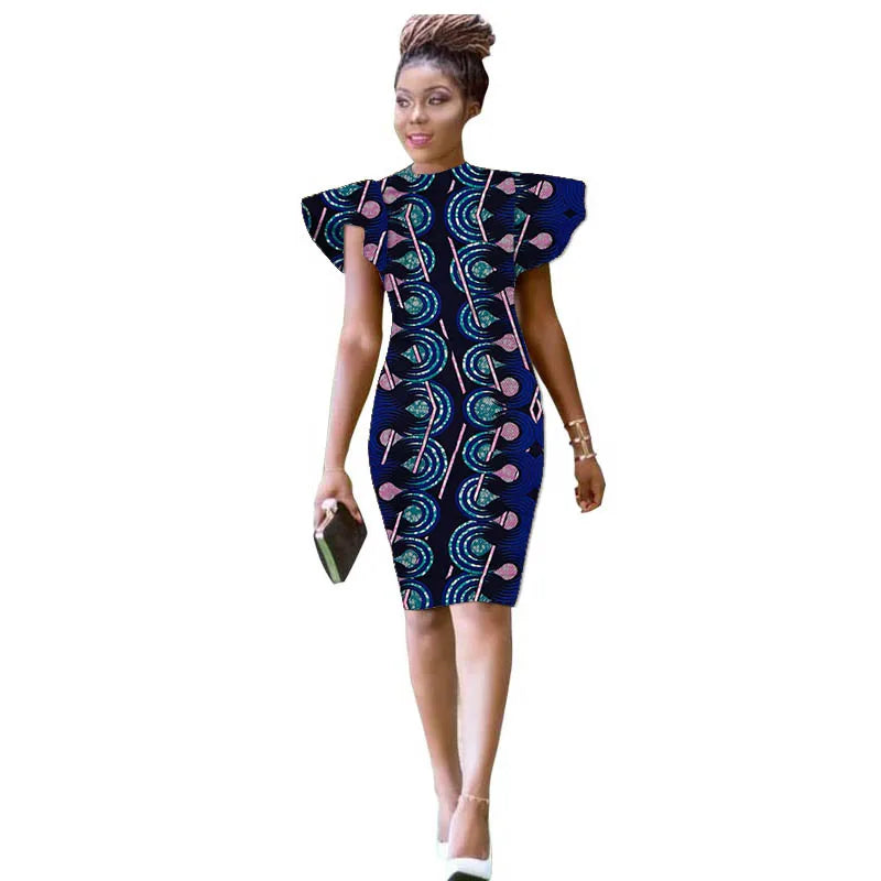 Vestido Dashiki Africano hasta la Rodilla