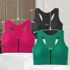 Top Deportivo Cremallera Frontal | Cuello V | Acolchado Sin Costuras | Ticotrendy