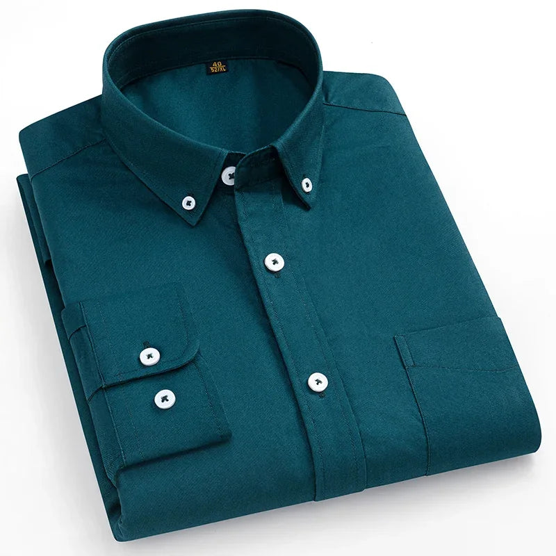 Camisa Oxford a Cuadros | Talla Grande y Pequeña | 100% Algodón | Manga Larga Hombre