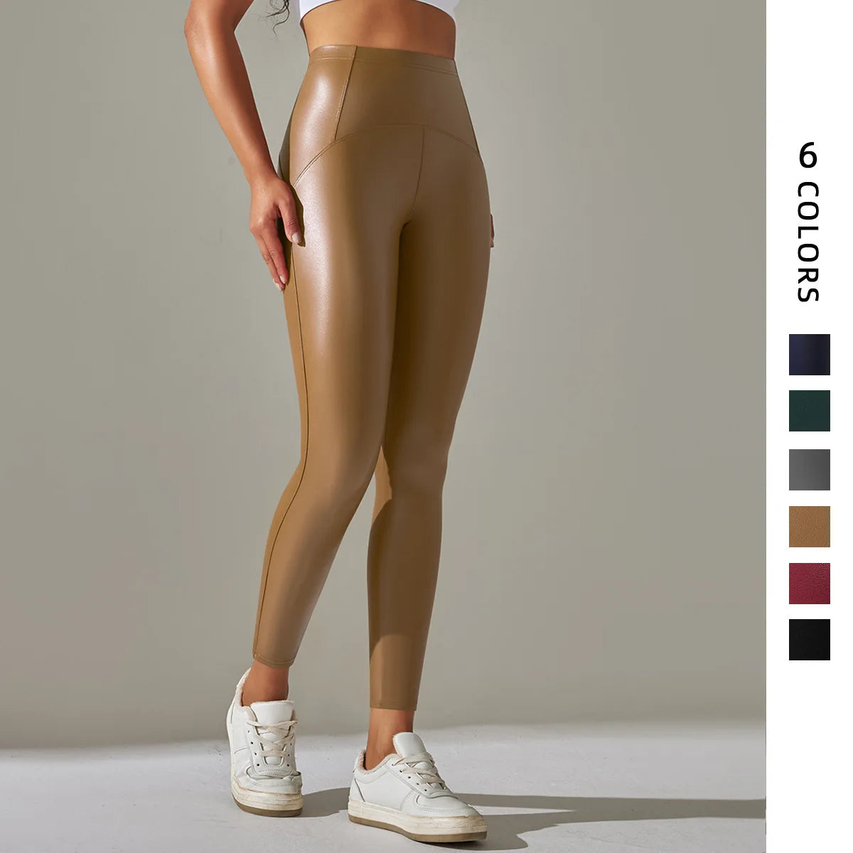 Pantalón Lápiz Alto Ticotrendy | Cuero PU Elástico | Otoño Invierno