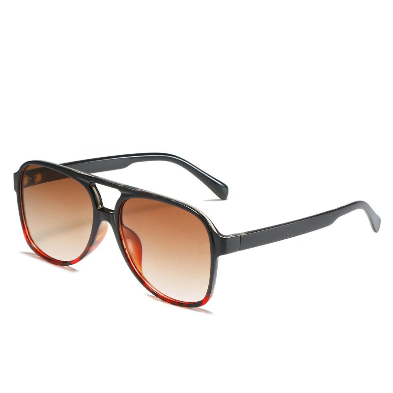 Gafas de Sol Cuadradas de Puente Doble Estilo Tendencia Tico