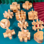 Juego de 3 uds. De rompecabezas de madera LuBan Lock, rompecabezas, juguetes de prueba IQ, juegos mentales educativos para adultos y niños, juego de enclavamiento desbloqueado