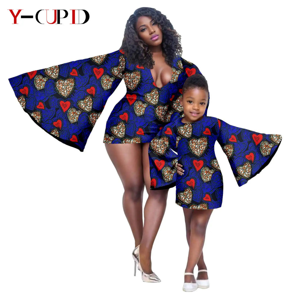 Vestido Dashiki y Mini Capa Madre e Hija | Tico Trendy