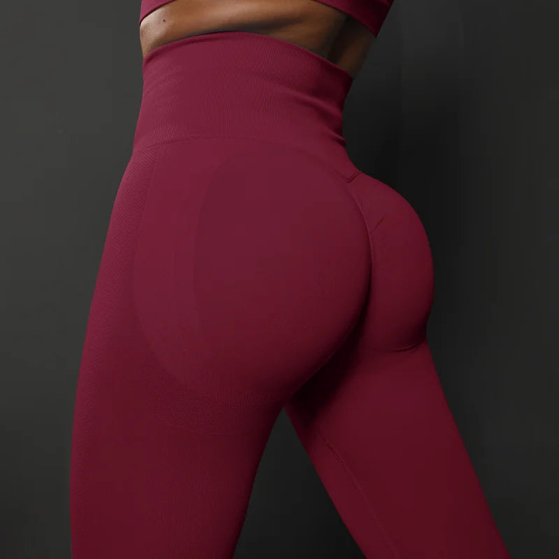 Pantalones Yoga Sin Costuras para Mujer | Secado Rápido y Cintura Alta | Fruncido en el Trasero | Tico Trendy