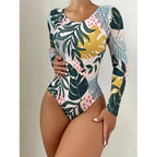 Traje de Baño Una Pieza Manga Larga | Estampado | Buceo y Playa