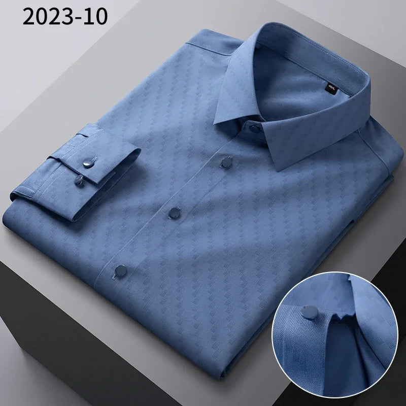 Camisa Cuadros Bambú Stretch | Ajuste Formal | Estilo Coreano | Fácil de Cuidar | Ticotrendy