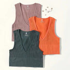 Top Corto Verano | Cuello V | Canesú Acanalado | Ticotrendy
