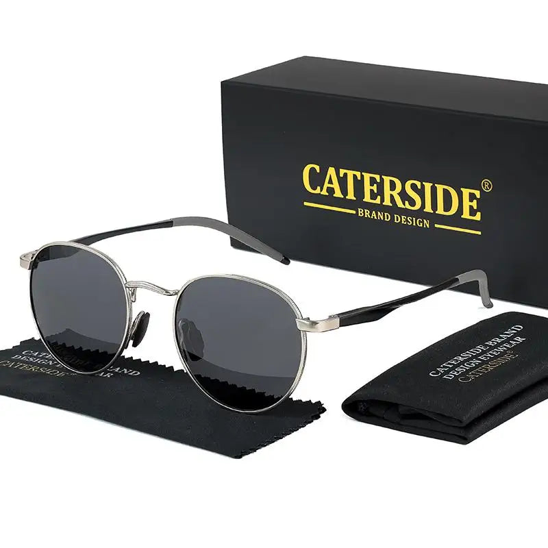 Gafas de Sol CATERSIDE Polarizadas | Montura Redonda Metal | Estilo Punk