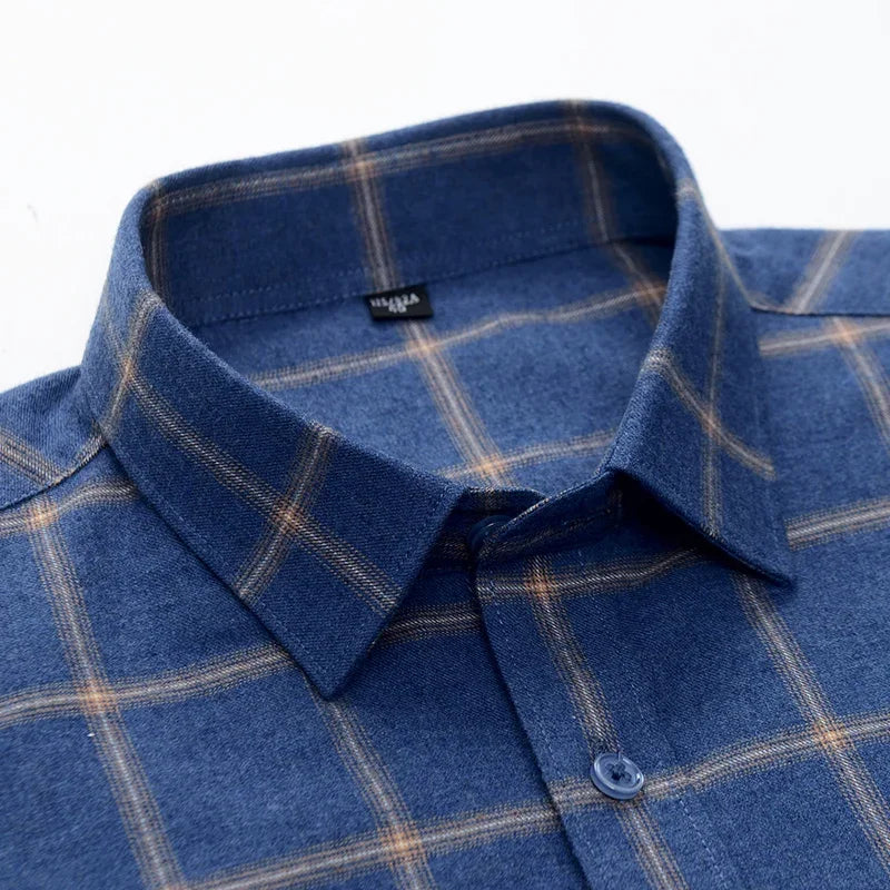 Camisa Clásica Algodón Hombre | Manga Larga | Botones | Casual y Oficina | Ticotrendy