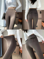 Leggings Piel Tiburón Cargo | Cintura Alta Elástico Sexy | Bolsillo Fitness Deporte PV | Ticotrendy