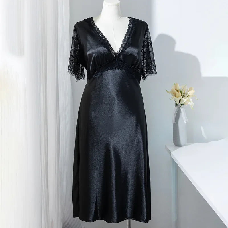 Camisón Largo de Verano con Encaje | Talla Grande