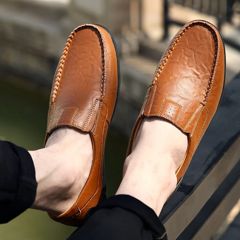 Zapatos Piel Genuina Hombre ∣ Transpirables Conducción ∣ Talla 37-46