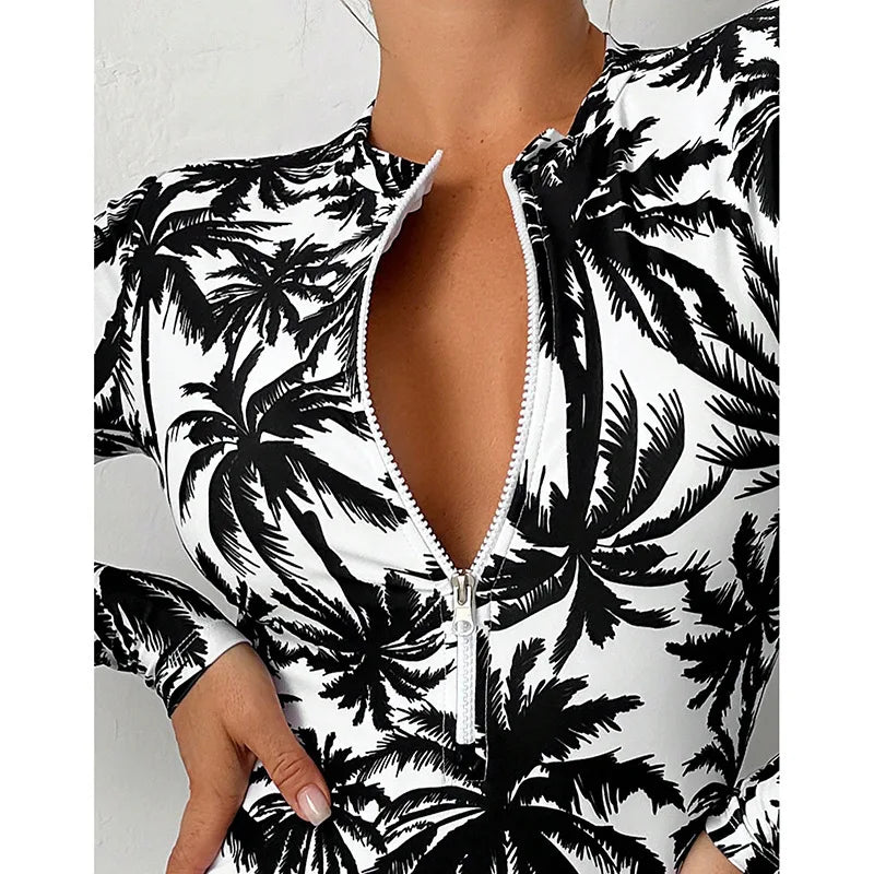 Traje de Baño Una Pieza con Mangas Largas | Bikini Estilo | Nuevo | Verano