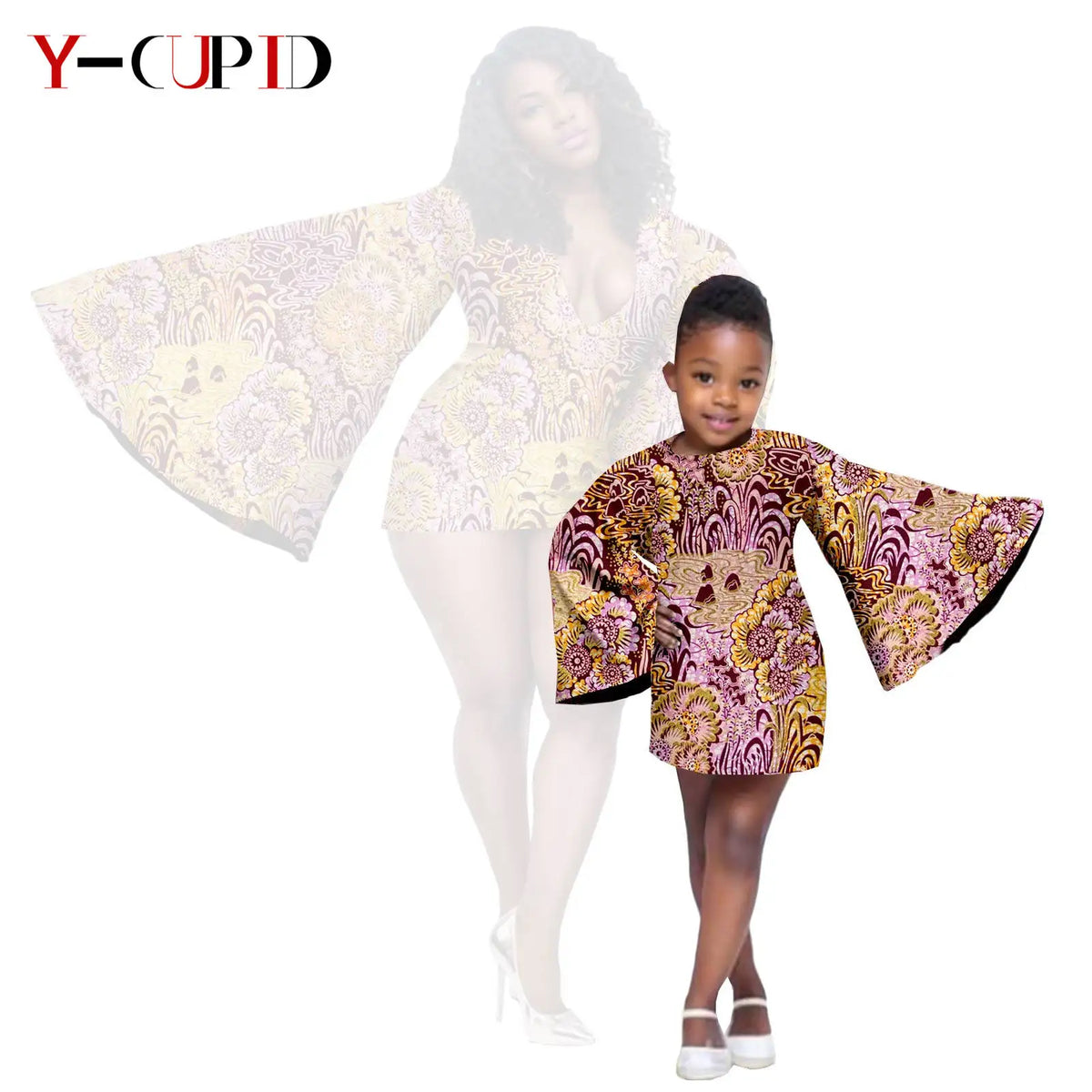 Vestido Dashiki y Mini Capa Madre e Hija | Tico Trendy