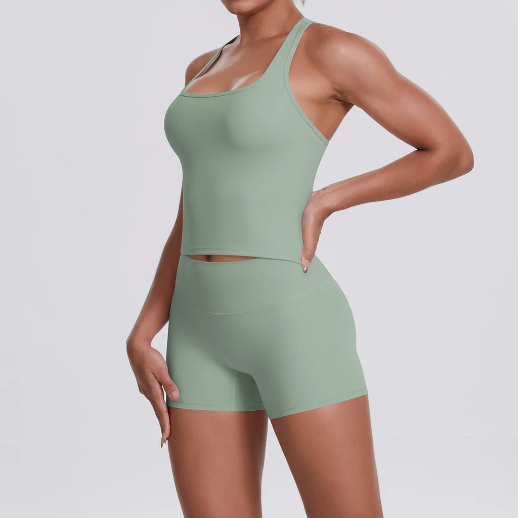 Conjunto Deportivo Mujer 2 Piezas | Sujetador Y Mallas Cintura Alta | Gym Yoga