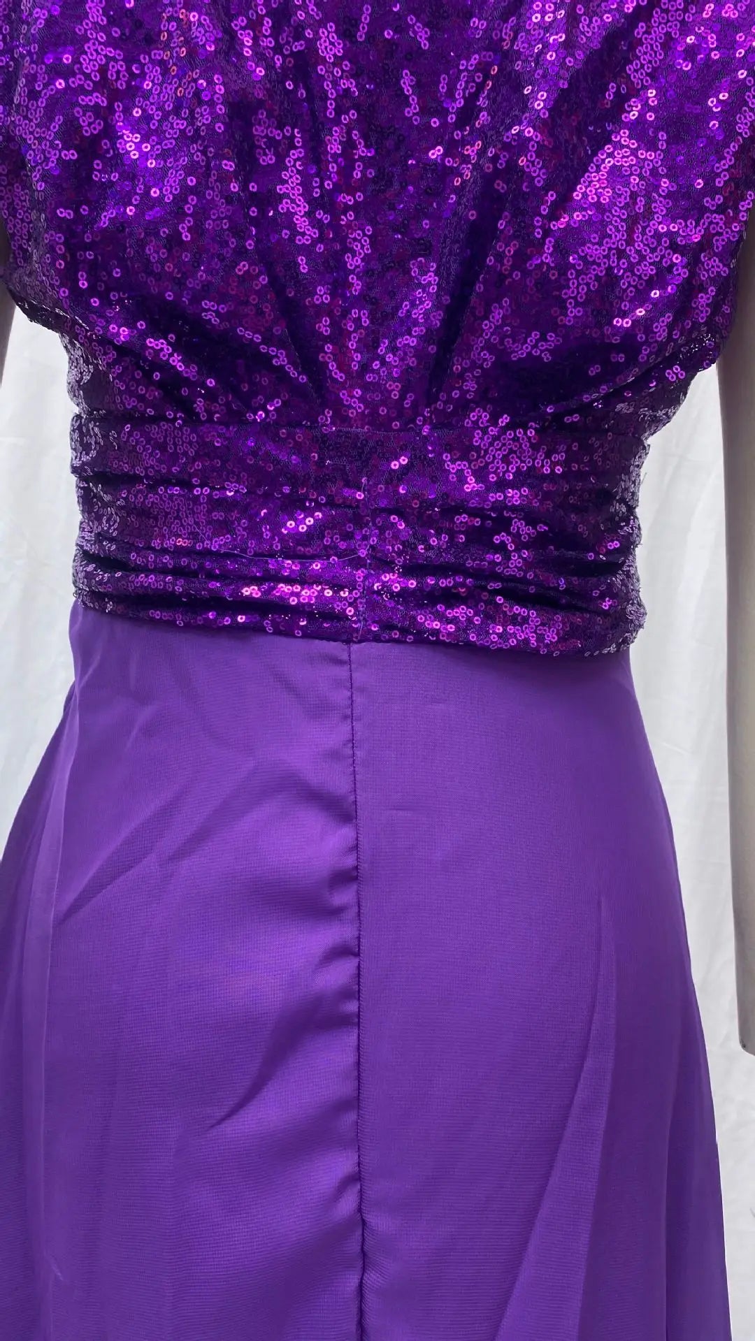 Vestido elegante de gasa con lentejuelas para mujer, cuello en V, dobladillo plisado, lentejuelas femeninas, vestido largo de cóctel para graduación, vestido de noche de boda