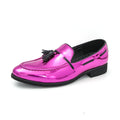 Zapatos Hombre Charol Morados Lujo Boda Fiesta Punta Puntiaguda | Talla 47
