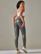 Leggings Push Up Cuero PU Mujer | Cintura Alta | Tallas Grandes