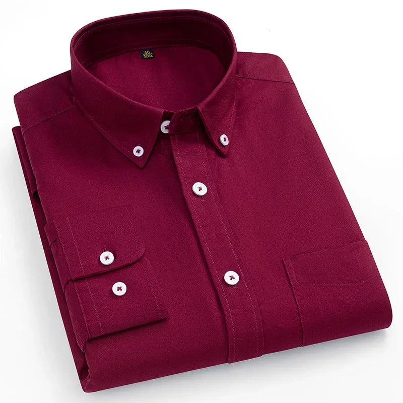 Camisa Oxford a Cuadros | Talla Grande y Pequeña | 100% Algodón | Manga Larga Hombre