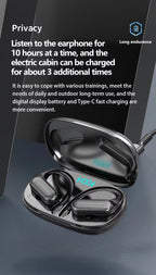 Auriculares Sony HD Bluetooth 5.4 | Gancho para Oreja | Cable HIFI | Estuche de Carga