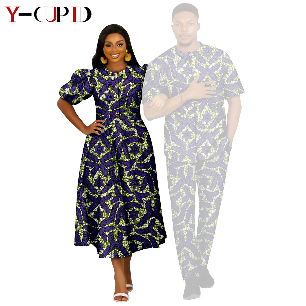 Vestido Estampado Africano Dashiki Pareja | Camisa y Pantalón | Tallas S-6XL | Tico Trendy