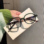 Montura Gafas Asimétricas Retro Redondas Cuadradas | Lentes Transparentes Unisex Ópticas