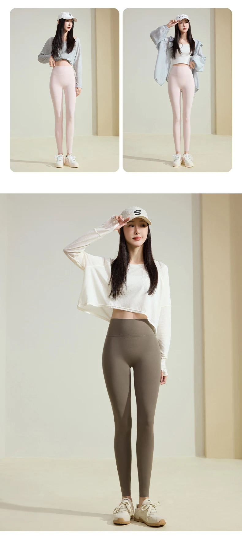 Leggings Piel Tiburón Sensación Desnuda | Sin Costuras Sexy Deportes | Mallas Ajustadas PV | Ticotrendy