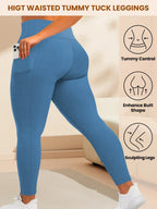 Leggings Yoga Talla Grande | Cintura Alta con Bolsillos | Levantamiento de Glúteos | Tico Trendy