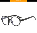 Montura Gafas Asimétricas Retro Redondas Cuadradas | Lentes Transparentes Unisex Ópticas