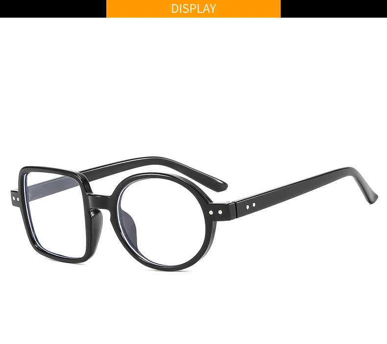 Montura Gafas Asimétricas Retro Redondas Cuadradas | Lentes Transparentes Unisex Ópticas