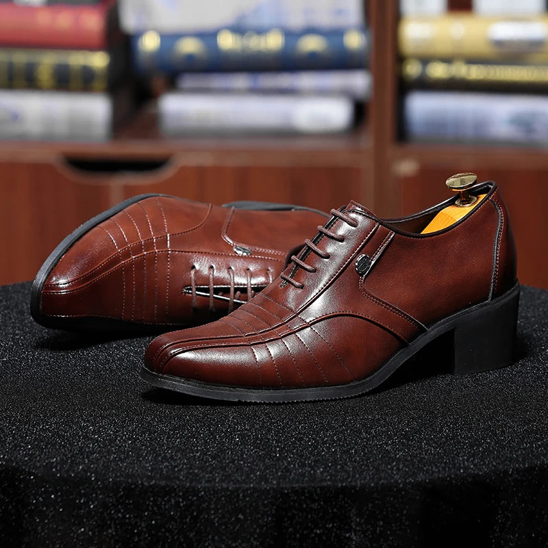 Zapatos Oxford Hombre Charol Elegantes Punta Puntiaguda Fiesta Boda | Alta Calidad