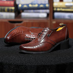 Zapatos Oxford Hombre Charol Elegantes Punta Puntiaguda Fiesta Boda | Alta Calidad