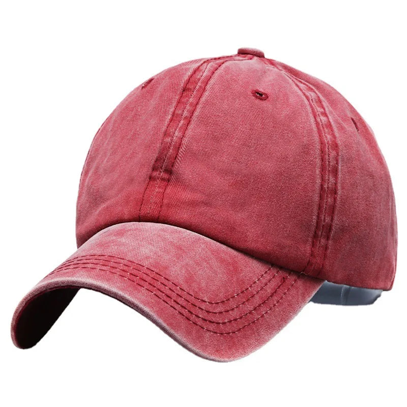 Gorra de béisbol lisa lavada de primavera, sombreros Retro ajustables para papá, regalo para hombres y mujeres, algodón no estructurado, moda de Color sólido