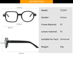 Montura Gafas Asimétricas Retro Redondas Cuadradas | Lentes Transparentes Unisex Ópticas